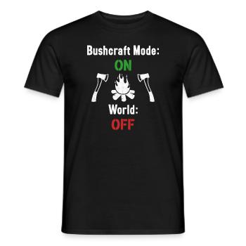 Bushcraft Fashion / Bushcraft - Men's T-Shirt - black - Front - AI Model Male 178 light (178cm)
