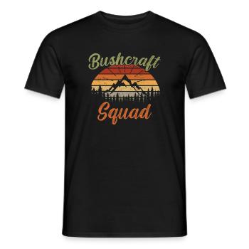 Bushcraft Squad / Bushcraft - Men's T-Shirt - black - Front - AI Model Male 178 light (178cm)