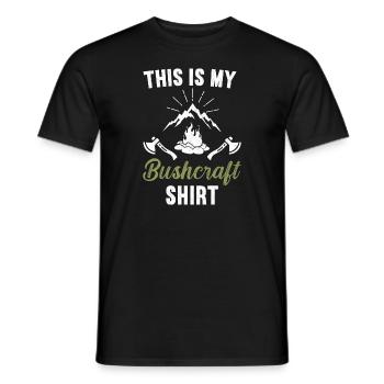 This is my Bushcraft Outfit / Bushcraft - Men's T-Shirt - black - Front - AI Model Male 178 light (178cm)