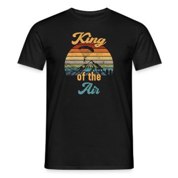 King of the Air / Skydiving - Men's T-Shirt - black - Front - AI Model Male 178 light (178cm)