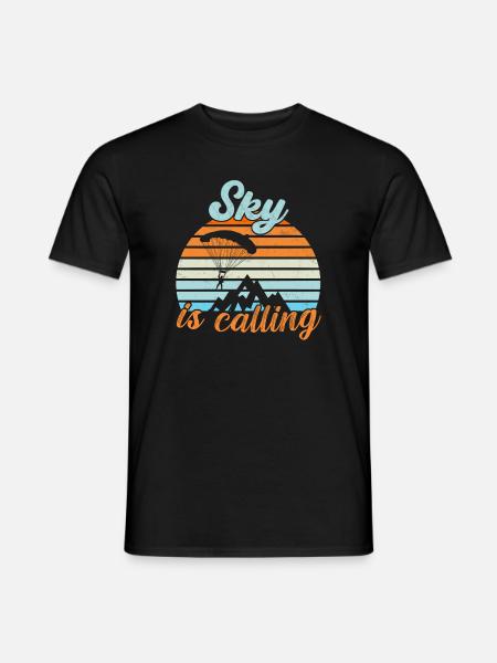 Sky is calling / Parachutisme - T-shirt homme - noir