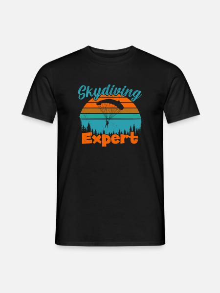 Skydiving Expert / Fallschirmspringen - Men's T-Shirt - black