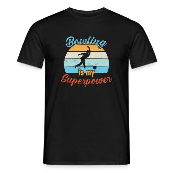Bowling est mon superpouvoir / Bowling - T-shirt homme - noir - Devant - AI Model Male 178 light (178cm)