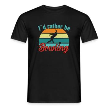 Je préfère être Bowling / Bowling - T-shirt homme - noir - Devant - AI Model Male 178 light (178cm)
