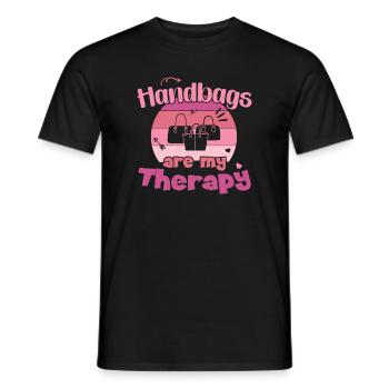 Handbags are my Therapy / Handbag Shopping - Men's T-Shirt - black - Front - AI Model Male 178 light (178cm)