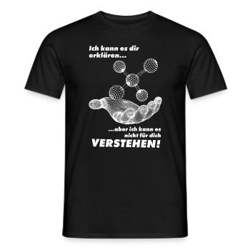 ich kann es dir erklären - Physik - Männer T-Shirt - Schwarz - Vorne - AI Model Male 178 light (178cm)