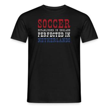 Pays-Bas Football Néerlandais Football Pays-Bas - T-shirt homme - noir - Devant - AI Model Male 178 light (178cm)