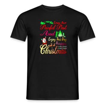 Enjoy This Day Happy Christmas - Men's T-Shirt - black - Front - AI Model Male 178 light (178cm)