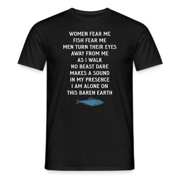 Pêcher Pêcheur Canne à pêche - T-shirt homme - noir - Devant - AI Model Male 178 light (178cm)
