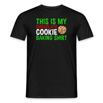 Baking Chocolate Christmas Cookie Baking Cookie - Men's T-Shirt - black - Front - AI Model Male 178 light (178cm)