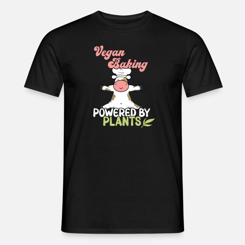 Powered by Plants - Männer T-Shirt - Schwarz