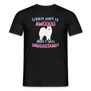 Which Part of AWOOO didn't you understand? - Men's T-Shirt - black - Front - AI Model Male 178 light (178cm)
