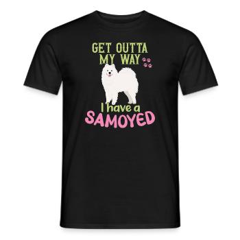 Sortez de mon chemin! J’ai un Samoyède - T-shirt homme - noir - Devant - AI Model Male 178 light (178cm)