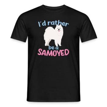 Ich wäre lieber ein Samojeden - Männer T-Shirt - Schwarz - Vorne - AI Model Male 178 light (178cm)