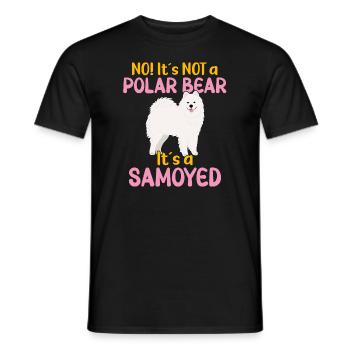 Loc Ce n’est pas un ours polaire - c’est un samoyède - T-shirt homme - noir - Devant - AI Model Male 178 light (178cm)