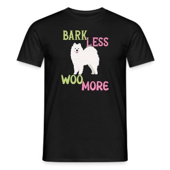 Bark less - Woo more - T-shirt homme - noir - Devant - AI Model Male 178 light (178cm)
