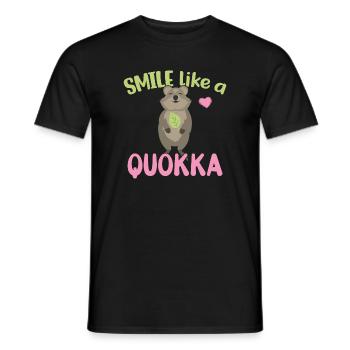Souriez comme un Quokka - Grinsendes Quokka - T-shirt homme - noir - Devant - AI Model Male 178 light (178cm)