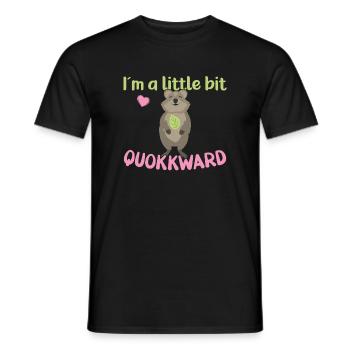Je suis un peu Quoakkward / Grinning Quokka - T-shirt homme - noir - Devant - AI Model Male 178 light (178cm)