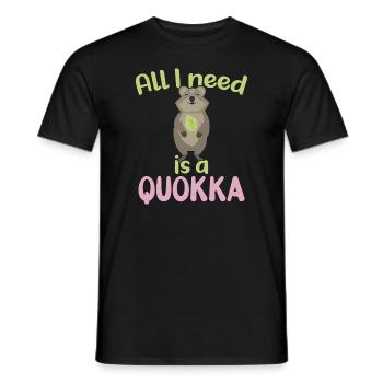 Tout ce dont j’ai besoin est un Quokka / Grinsendes Quokka - T-shirt homme - noir - Devant - AI Model Male 178 light (178cm)
