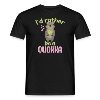 Je préfère être un Quokka / Grinsendes Quokka - T-shirt homme - noir - Devant - AI Model Male 178 light (178cm)