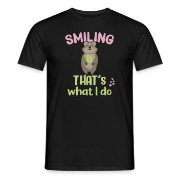 Souriant - C’est ce que je fais / Sourire Quokka - T-shirt homme - noir - Devant - AI Model Male 178 light (178cm)