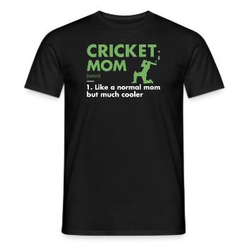 Sport Mom Definition Cricket - Männer T-Shirt - Schwarz - Vorne - AI Model Male 178 light (178cm)