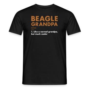 Beagle Grandpa Definition - Männer T-Shirt - Schwarz - Vorne - AI Model Male 178 light (178cm)