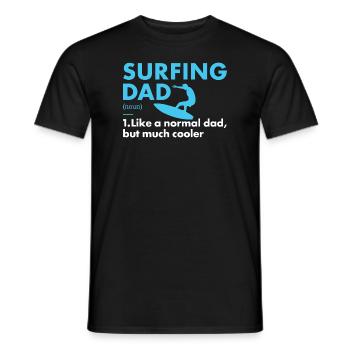 Sports Dad Surfing - Men's T-Shirt - black - Front - AI Model Male 178 light (178cm)