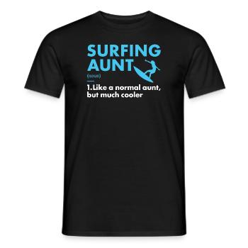 Sport Aunt Surfing - Männer T-Shirt - Schwarz - Vorne - AI Model Male 178 light (178cm)