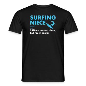 Sport Niece Surfing - Männer T-Shirt - Schwarz - Vorne - AI Model Male 178 light (178cm)