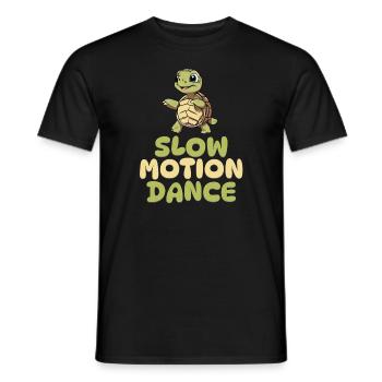 Slow Motion Dance - Schildkröte tanzen - Männer T-Shirt - Schwarz - Vorne - AI Model Male 178 light (178cm)