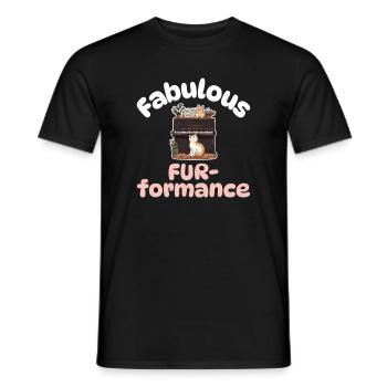 Fabulous Fur-formance - Katzen Klavier - Männer T-Shirt - Schwarz - Vorne - AI Model Male 178 light (178cm)