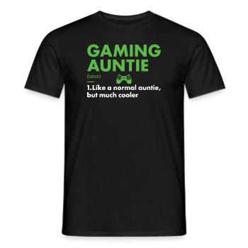 Gamer Auntie Definition Gaming - Männer T-Shirt - Schwarz - Vorne - AI Model Male 178 light (178cm)