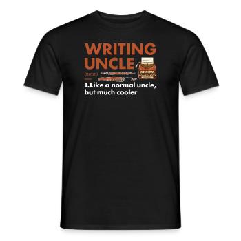 Writer Uncle Definition Writing - Men's T-Shirt - black - Front - AI Model Male 178 light (178cm)