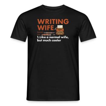 Writer Wife Definition Writing - Men's T-Shirt - black - Front - AI Model Male 178 light (178cm)