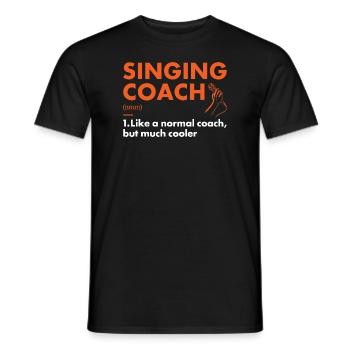 Singer Coach Definition Singing - Men's T-Shirt - black - Front - AI Model Male 178 light (178cm)