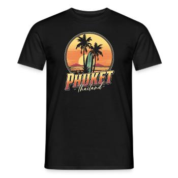 Phuket Thailand - Men's T-Shirt - black - Front - AI Model Male 178 light (178cm)