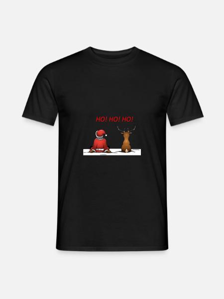 Weihnachten Ho Ho Ho - Männer T-Shirt - Schwarz