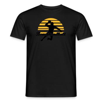 Beachhandball - Männer T-Shirt - Schwarz - Vorne - AI Model Male 178 light (178cm)