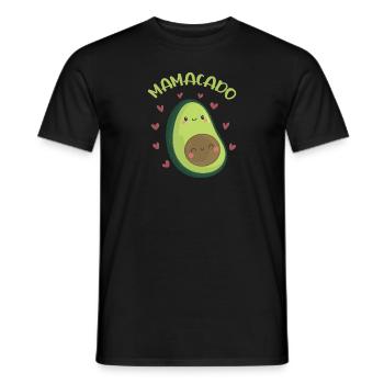 Mamacado avocat cadeau Vegan - T-shirt homme - noir - Devant - AI Model Male 178 light (178cm)