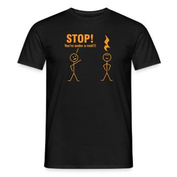 Stop Band cadeau musique ravin concert party - T-shirt homme - noir - Devant - AI Model Male 178 light (178cm)