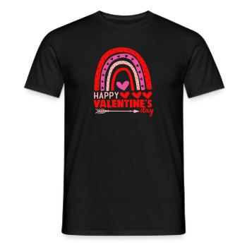Happy Valentine's Day - Men's T-Shirt - black - Front - AI Model Male 178 light (178cm)