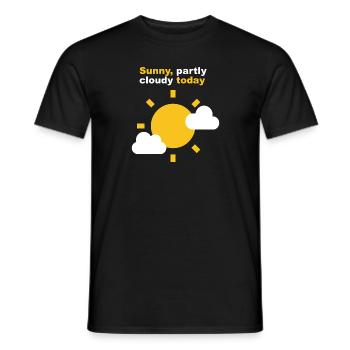 Ensoleillé partiellement nuageux aujourd’hui - T-shirt homme - noir - Devant - AI Model Male 178 light (178cm)