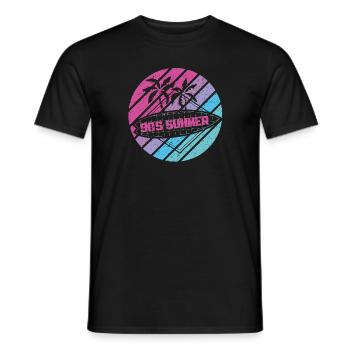 L’été des années 90 - T-shirt homme - noir - Devant - AI Model Male 178 light (178cm)