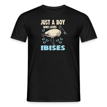JUST A BOY WHO LOVES IBISES - Männer T-Shirt - Schwarz - Vorne - AI Model Male 178 light (178cm)