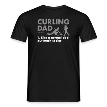 Définition de papa sportif Curling - T-shirt homme - noir - Devant - AI Model Male 178 light (178cm)