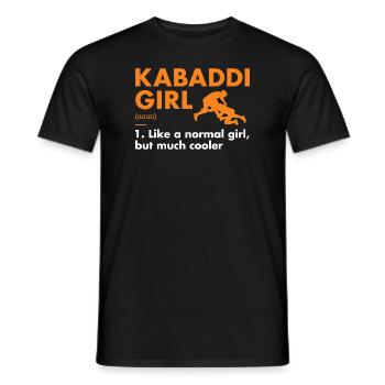 Sport Girl Definition Kabaddi - Men's T-Shirt - black - Front - AI Model Male 178 light (178cm)
