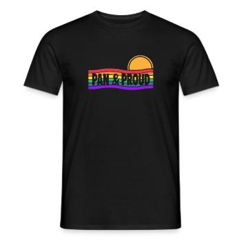 PAN & PROUD - Men's T-Shirt - black - Front - AI Model Male 178 light (178cm)