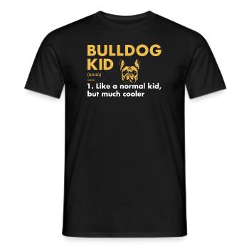 Bulldog Kid Definition - Men's T-Shirt - black - Front - AI Model Male 178 light (178cm)