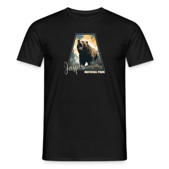 Jasper National Park - Männer T-Shirt - Schwarz - Vorne - AI Model Male 178 light (178cm)